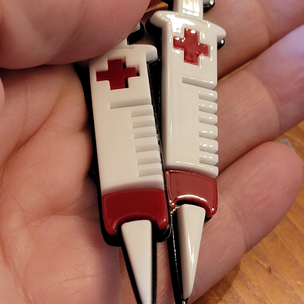 Nurse Life Fun Lightweight Drop Dangle Earrings, phlebotomy, vaccine - Picture 4 of 5